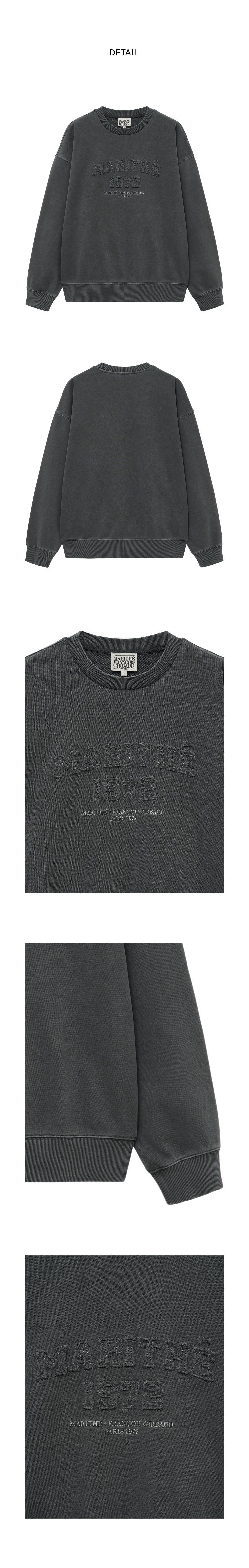 VINTAGE DYEING APPLIQUE LOGO SWEATSHIRT