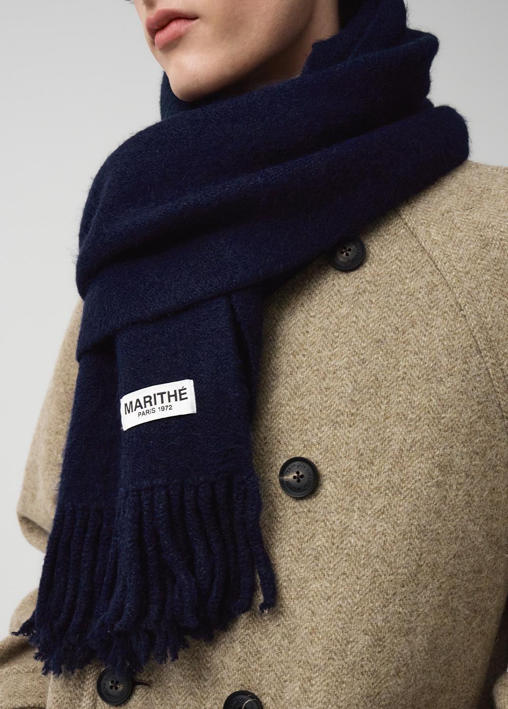REGULAR LOGO FUZZY KNIT MUFFLER