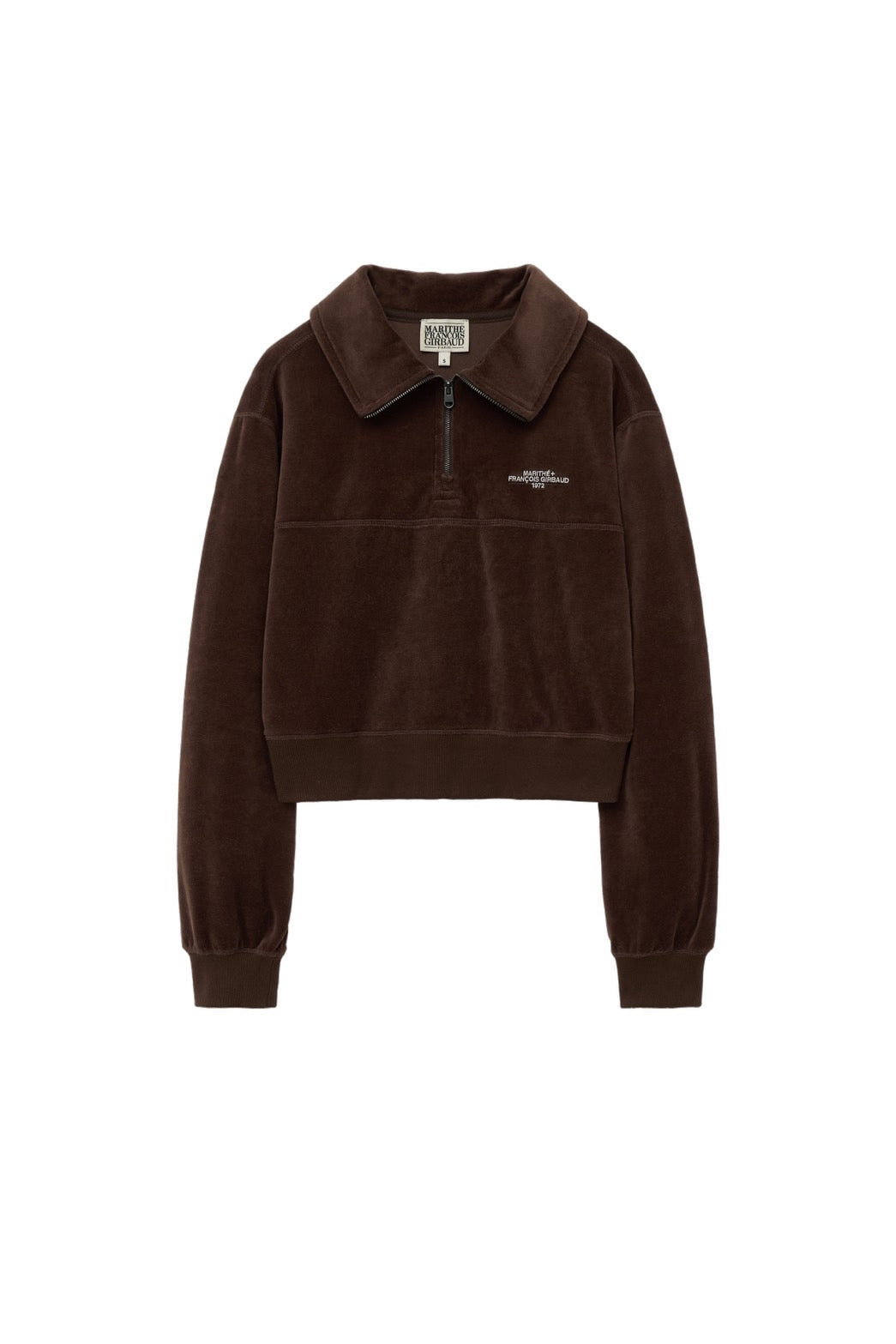 W CROP COLLAR ZIPUP