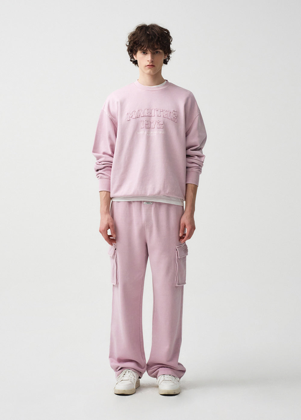 VINTAGE DYEING APPILQUE LOGO SWEATPANTS