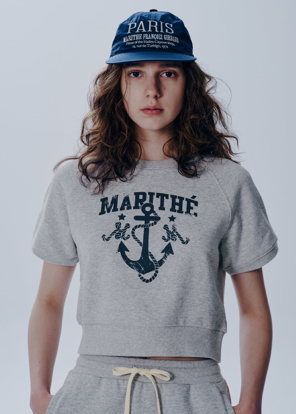 W MARINE LOGO SWEAT HALF TEE