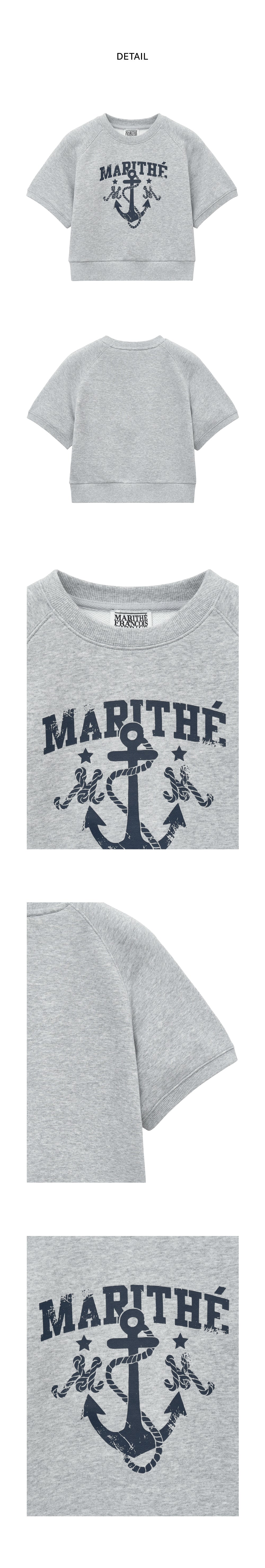 W MARINE LOGO SWEAT HALF TEE