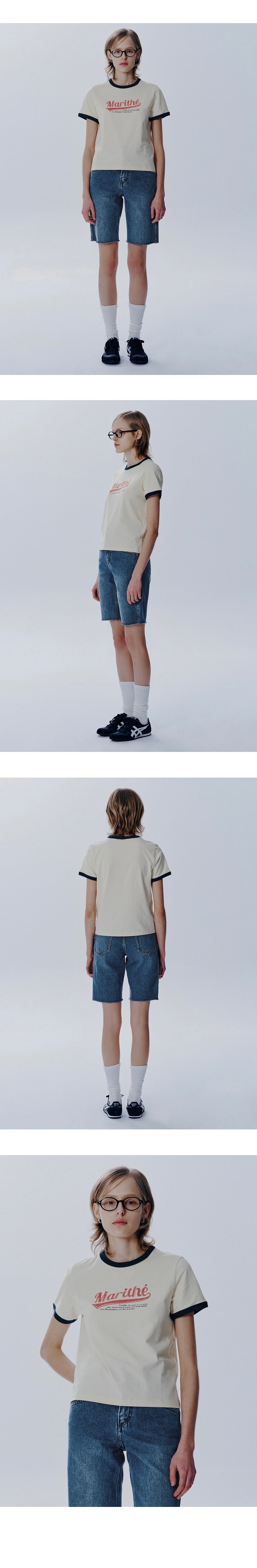 W VINTAGE BASEBALL RINGER TEE