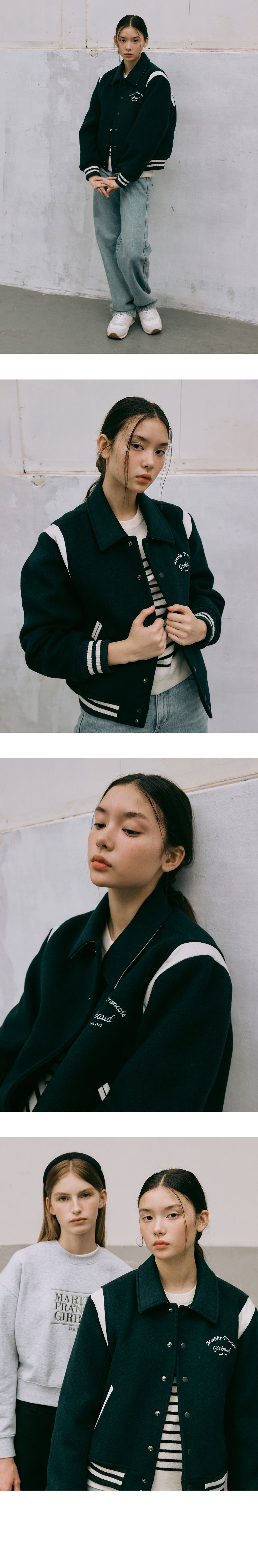 CHAIN LOGO VARSITY JACKET