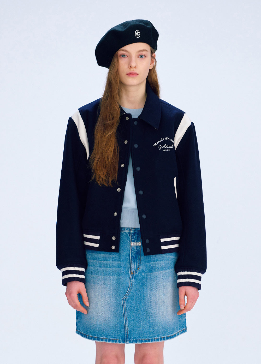 CHAIN LOGO VARSITY JACKET
