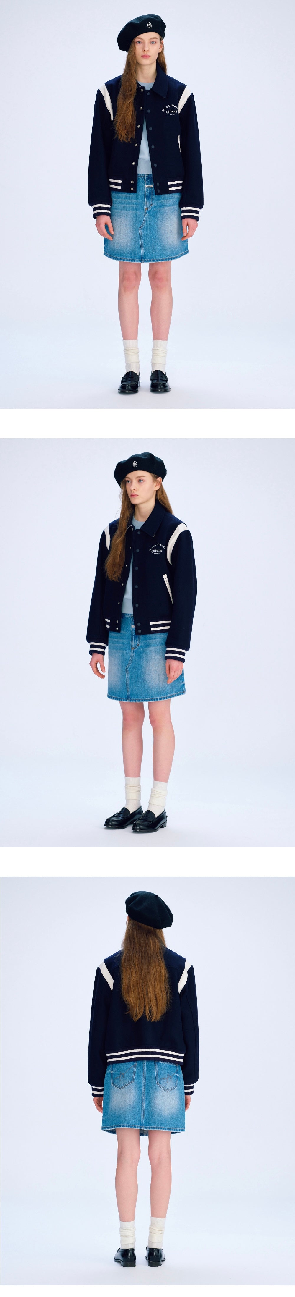 CHAIN LOGO VARSITY JACKET