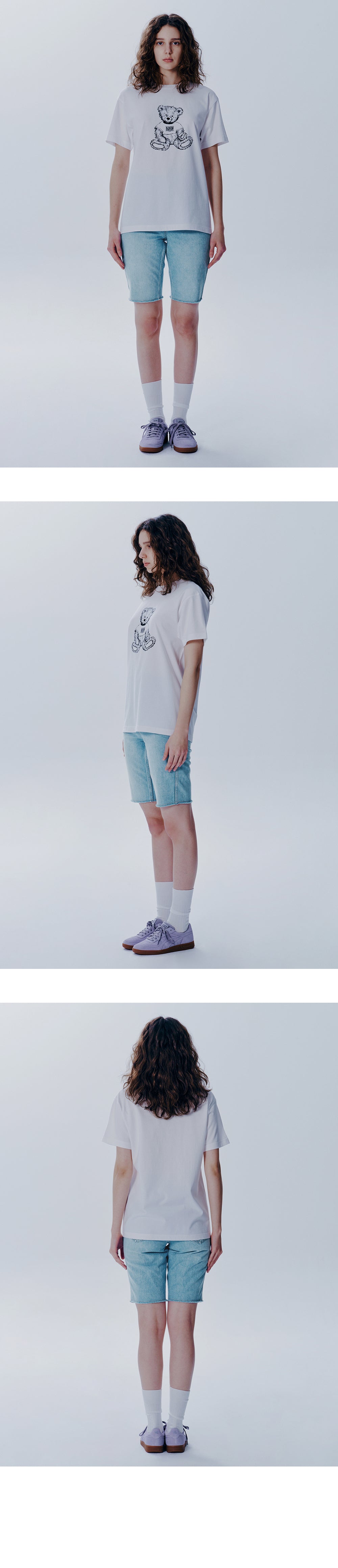 W X-POCKET RAW EDGE HALF DENIM PANTS