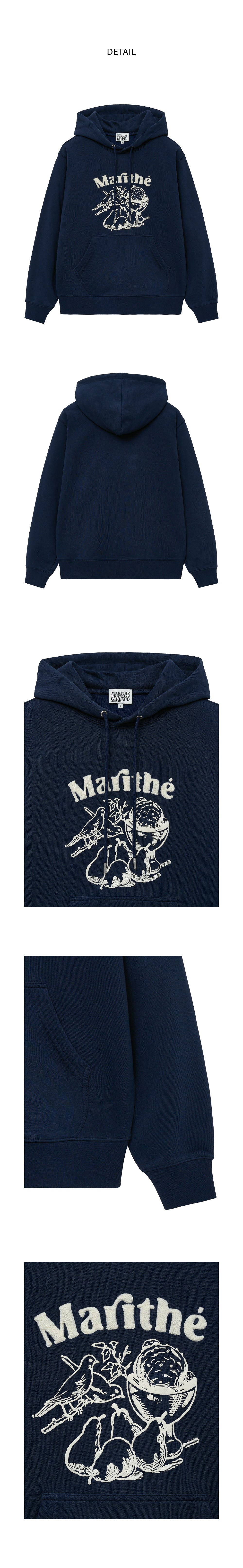 BOUCLE EMBROIDERY GRAPHIC HOODIE