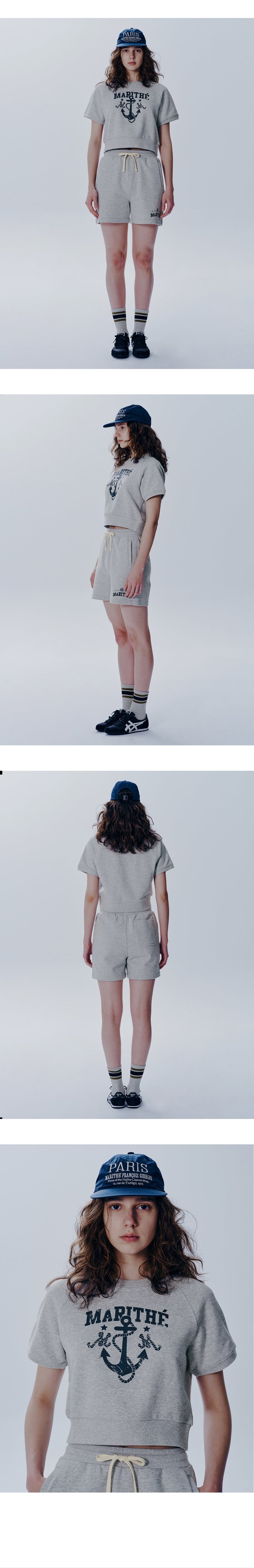 W MARINE LOGO SWEAT HALF TEE