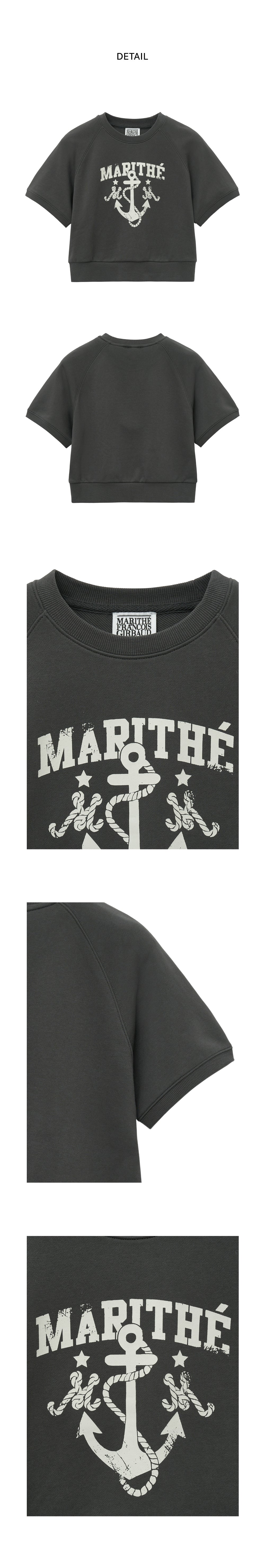 W MARINE LOGO SWEAT HALF TEE