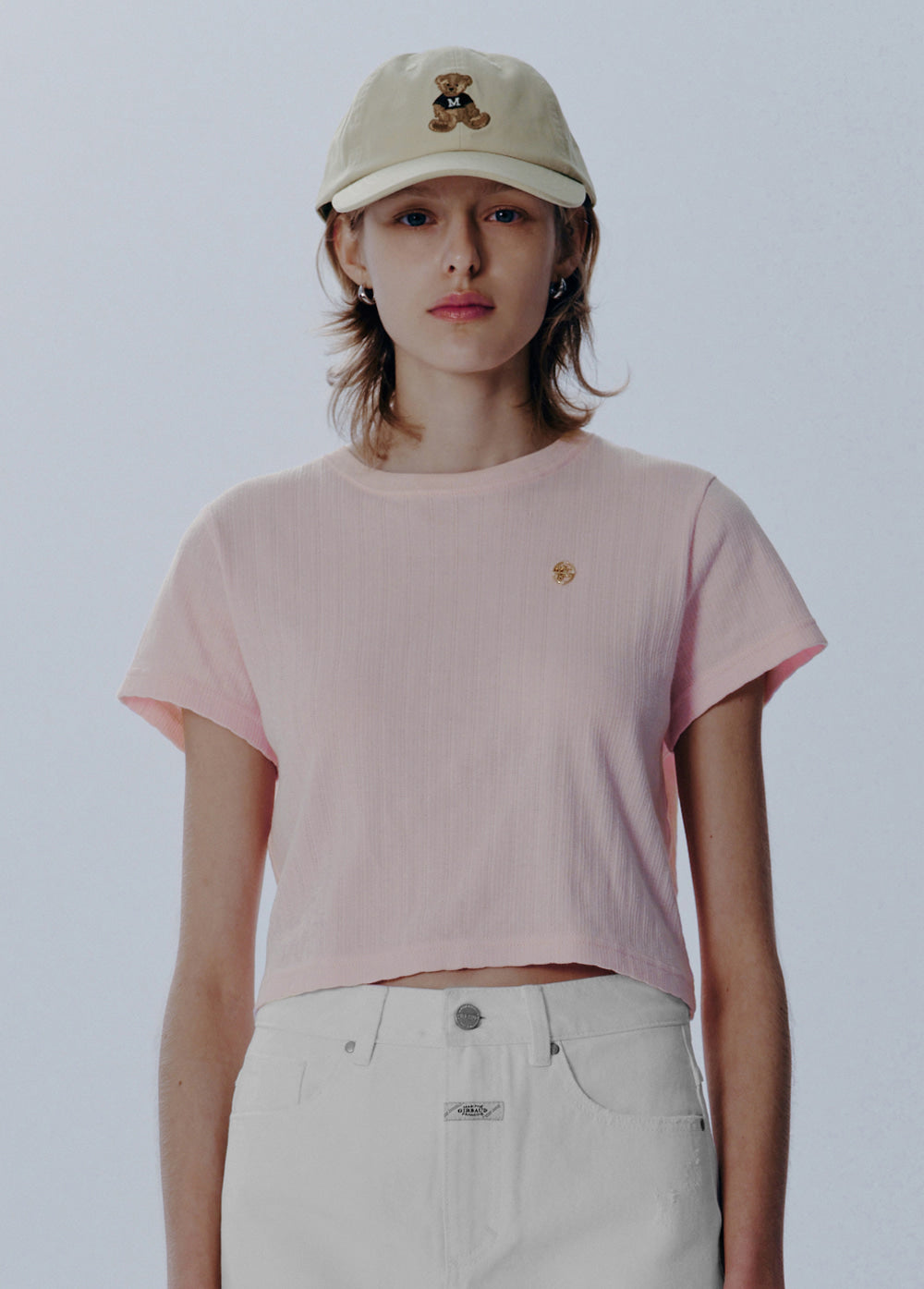 W CIRCLE LOGO POINTEL KNIT TEE