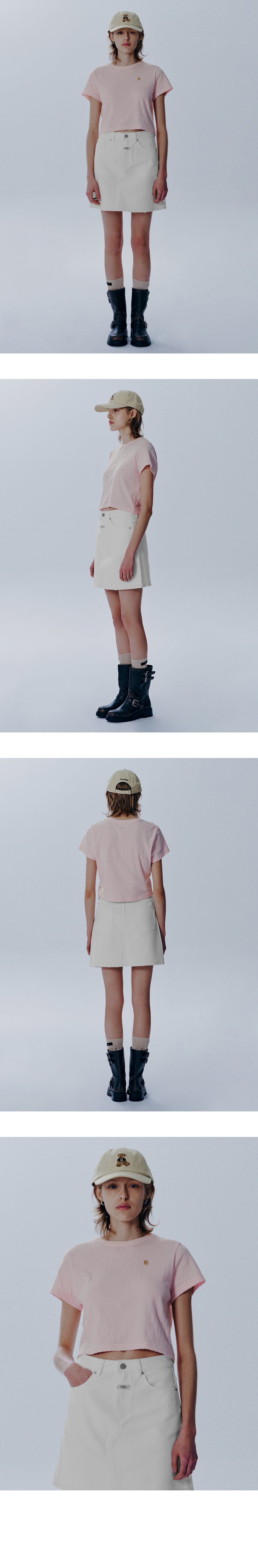 W CIRCLE LOGO POINTEL KNIT TEE