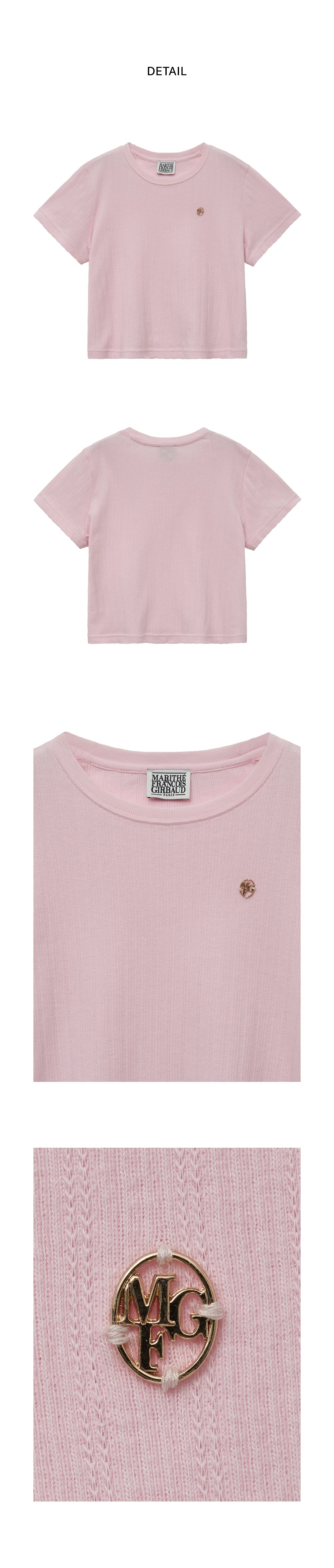 W CIRCLE LOGO POINTEL KNIT TEE