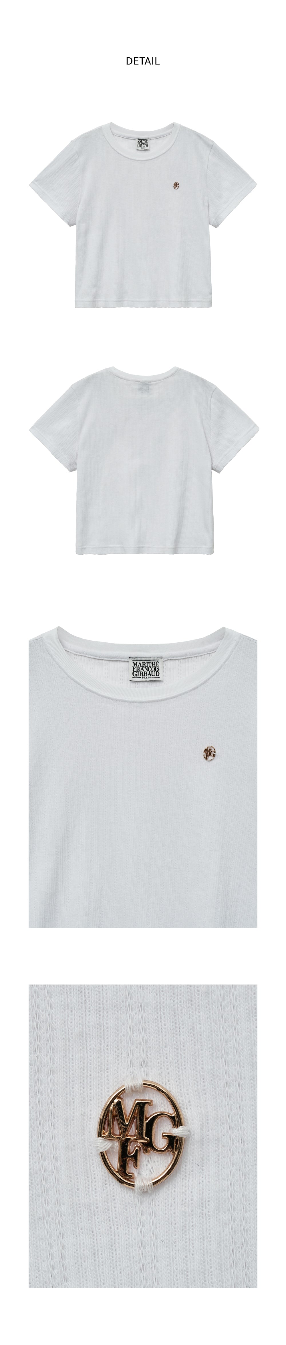 W CIRCLE LOGO POINTEL KNIT TEE
