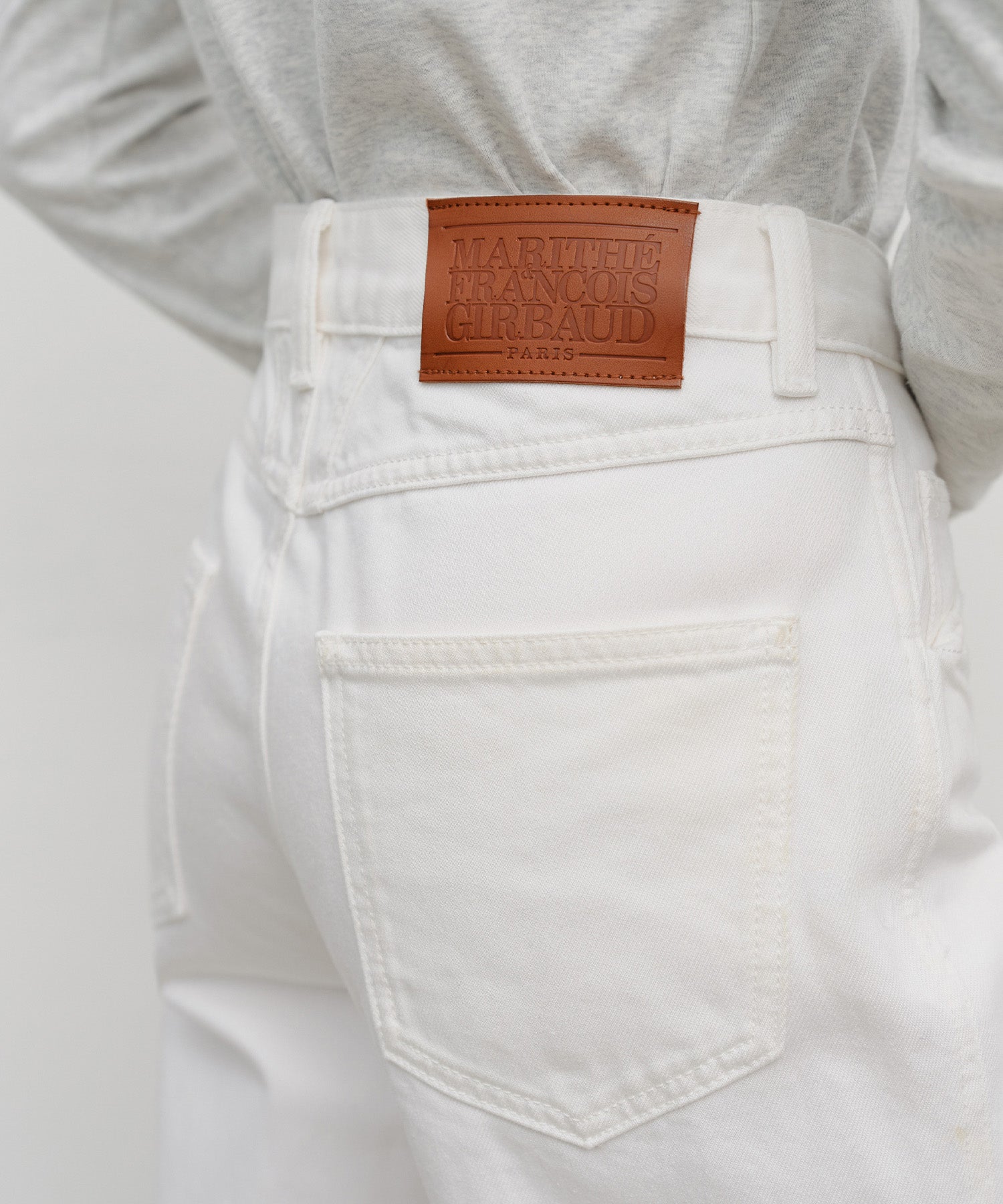 W SLIM STRAIGHT DENIM PANTS
