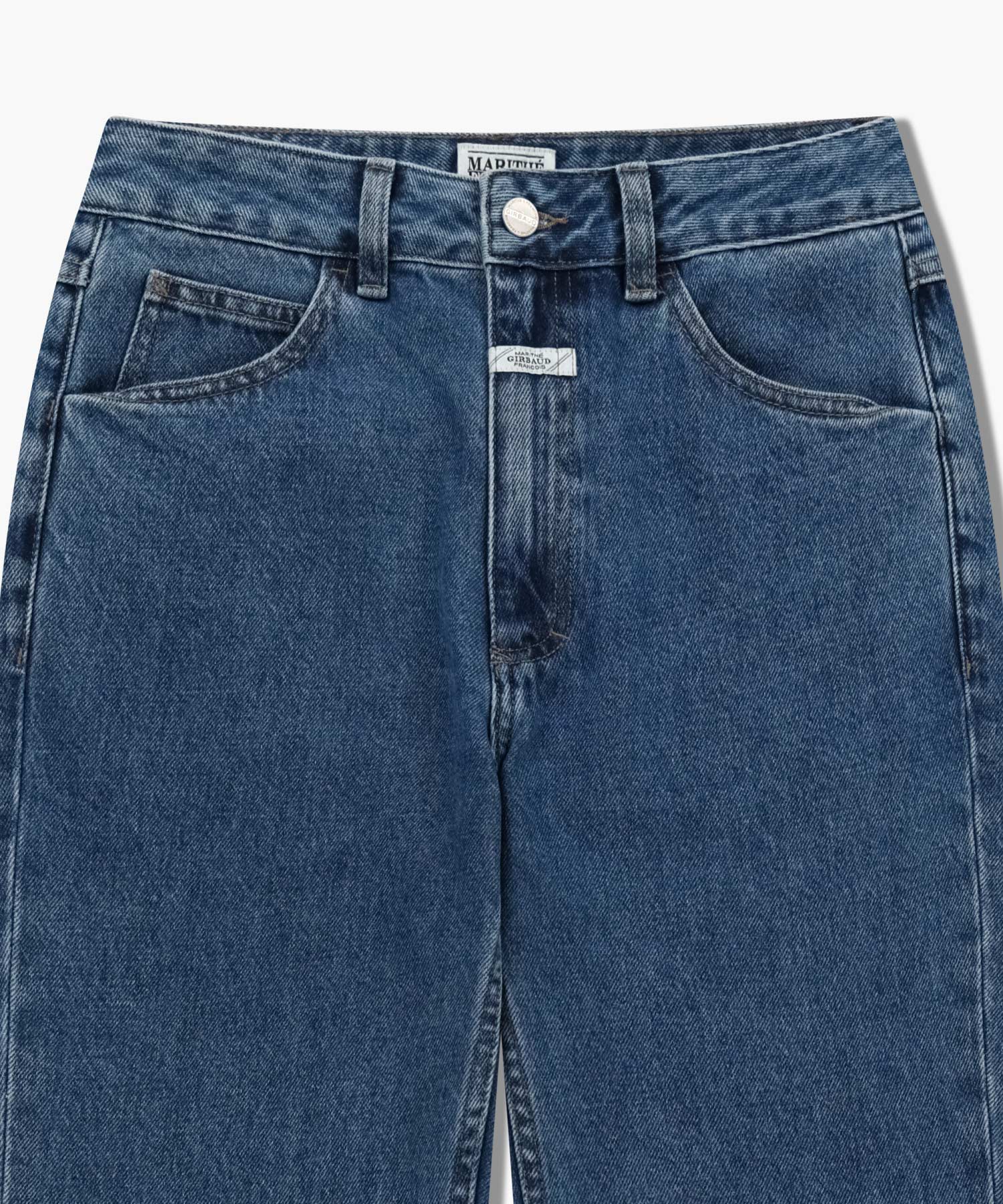 W SLIM STRAIGHT DENIM PANTS