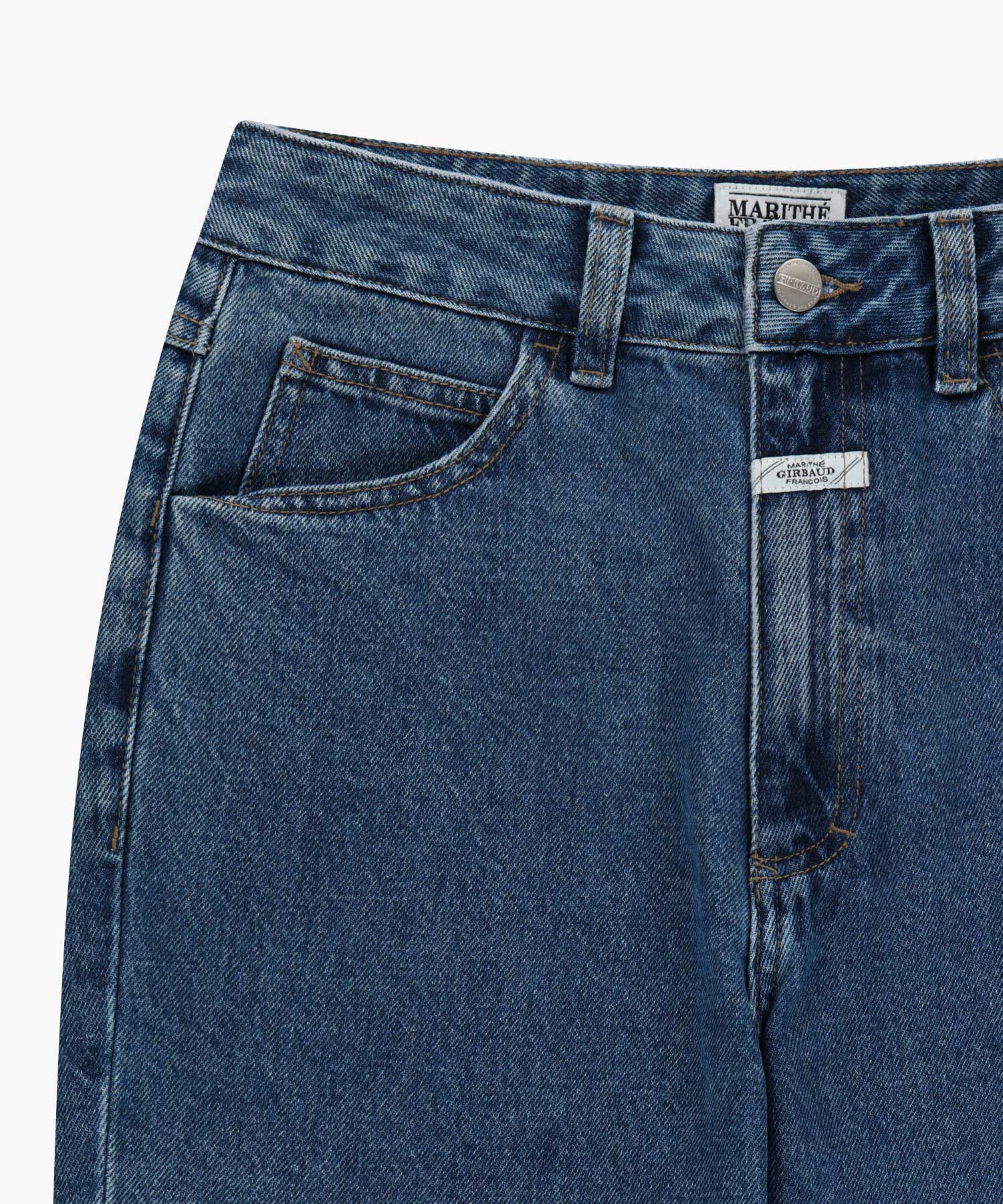 W SLIM STRAIGHT DENIM PANTS