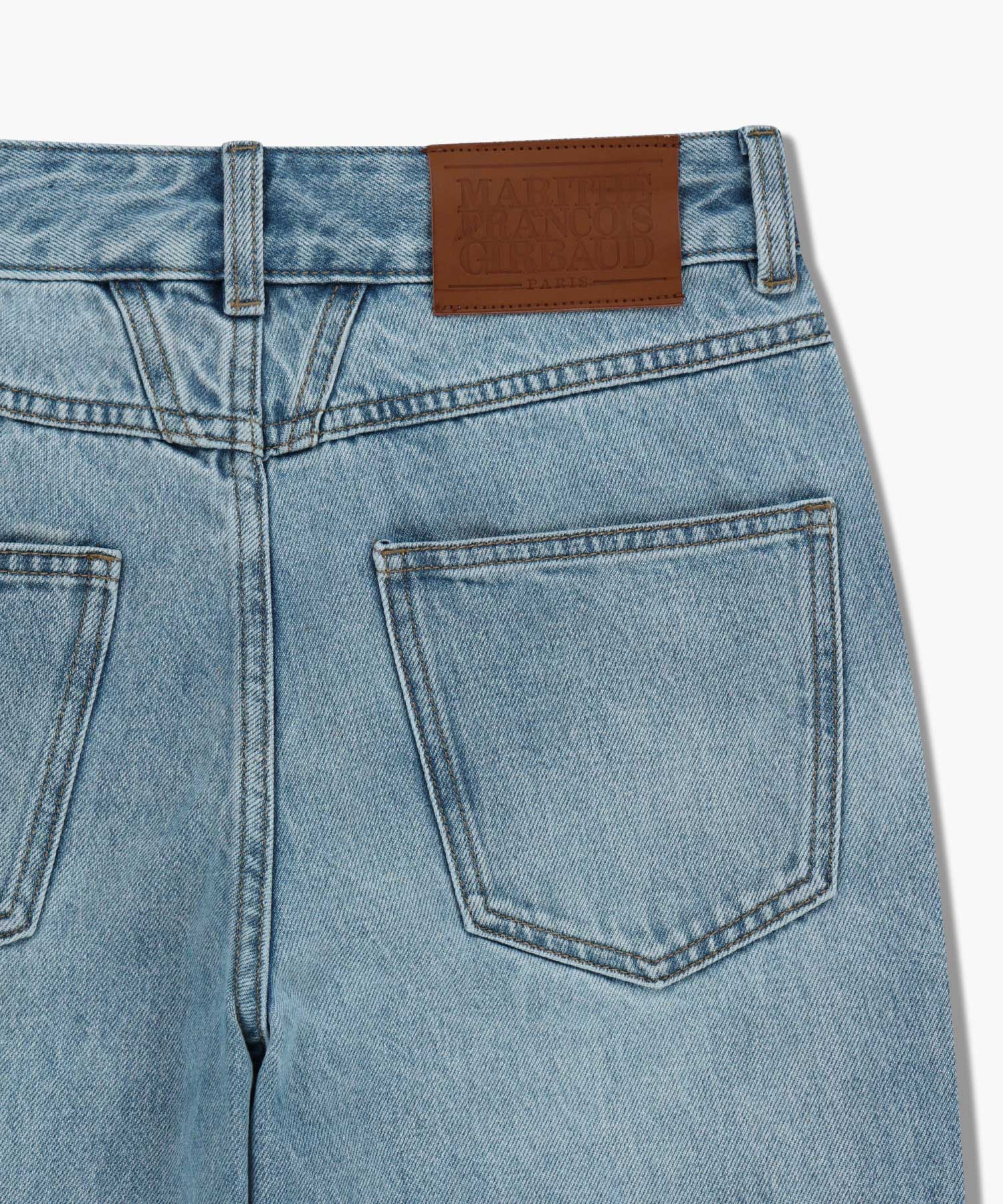 W SLIM STRAIGHT DENIM PANTS