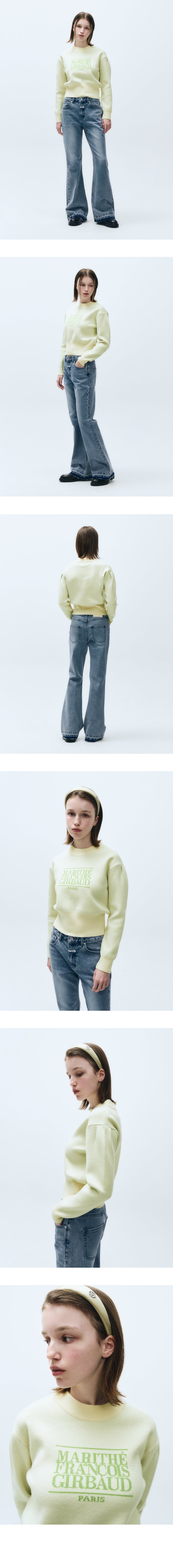 W CLASSIC LOGO CROP KNIT