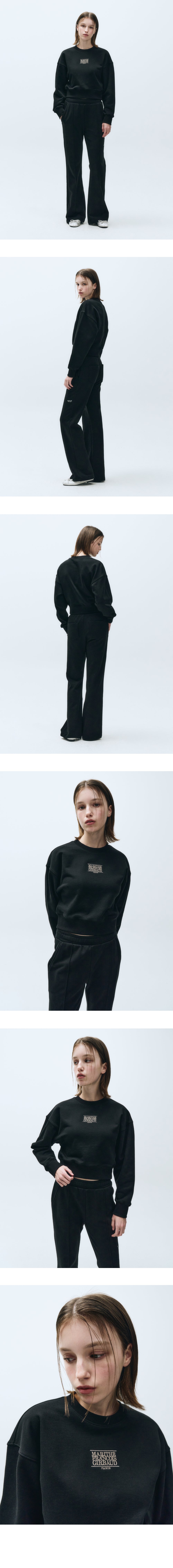 W SMALL CLASSIC LOGO CROP SWEATSHIRT