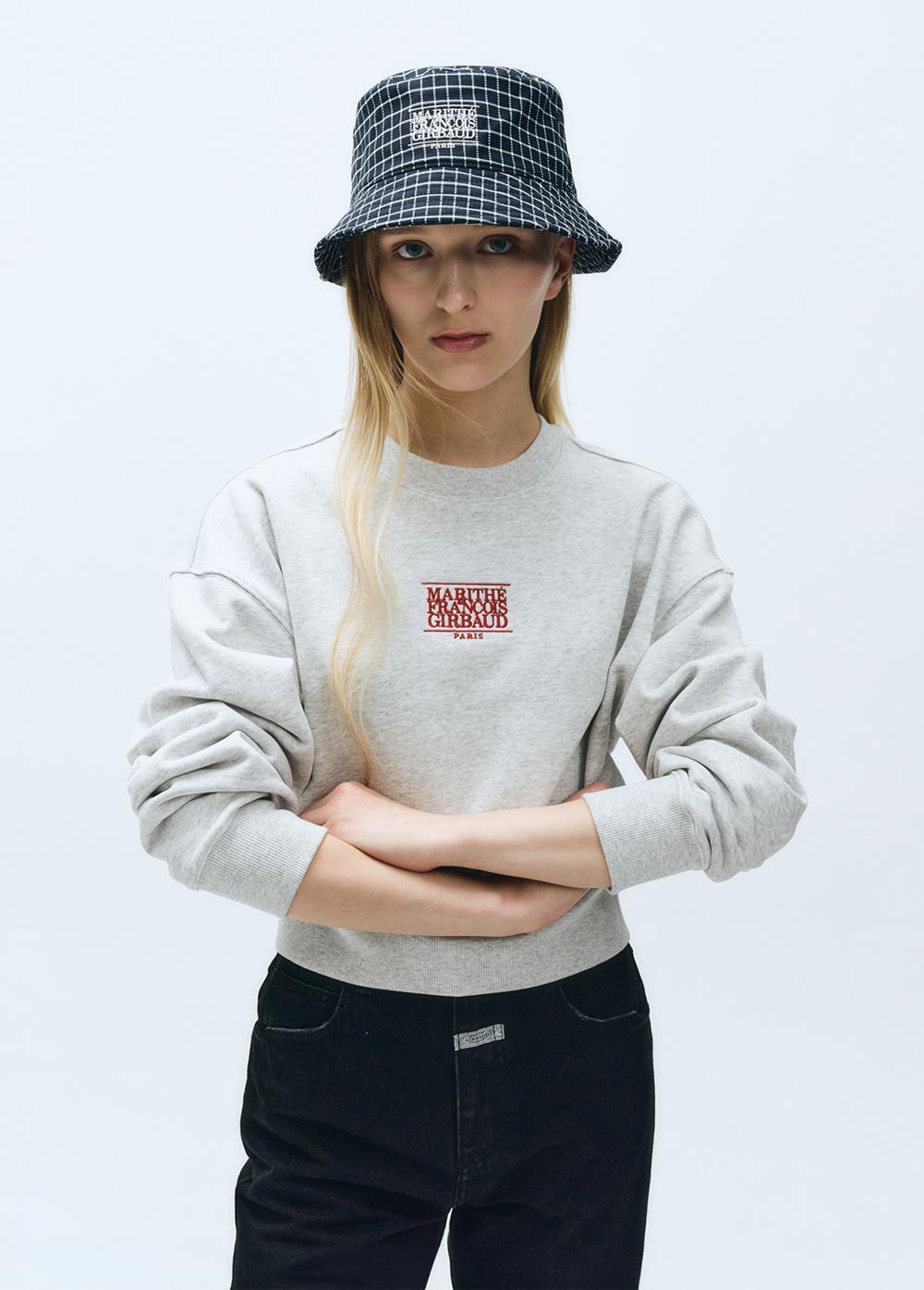W SMALL CLASSIC LOGO CROP SWEATSHIRT