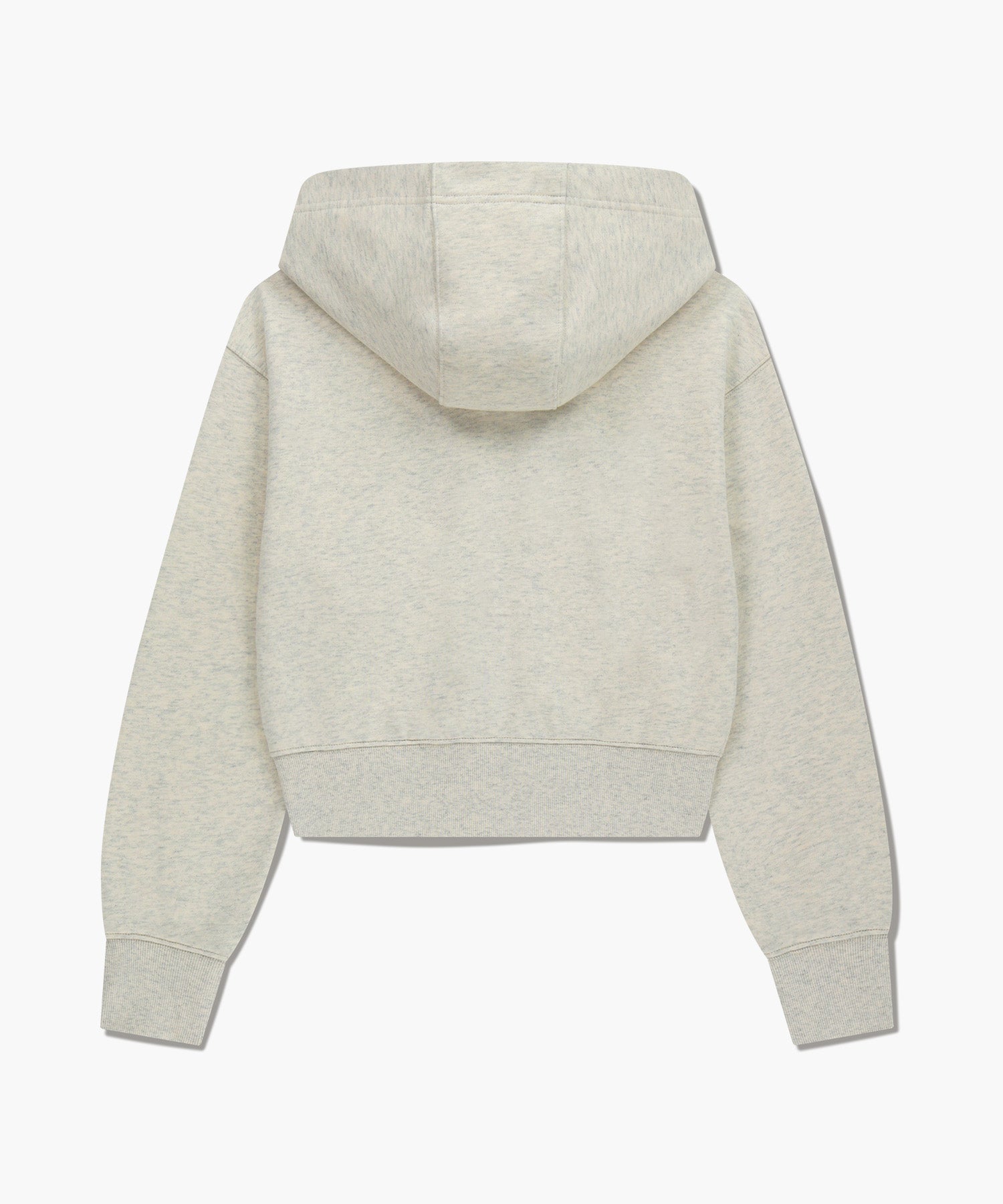 W EMBROIDERY CLASSIC LOGO CROP HOODIE ZIPUP