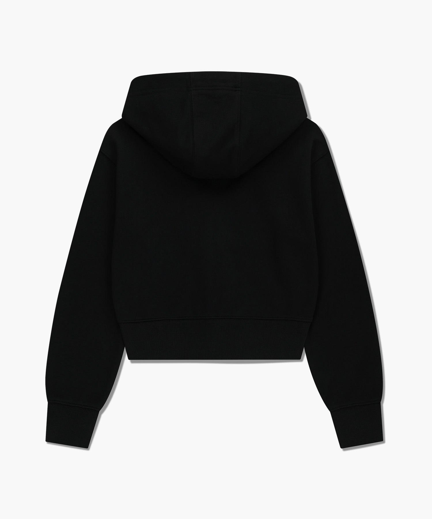 W EMBROIDERY CLASSIC LOGO CROP HOODIE ZIPUP