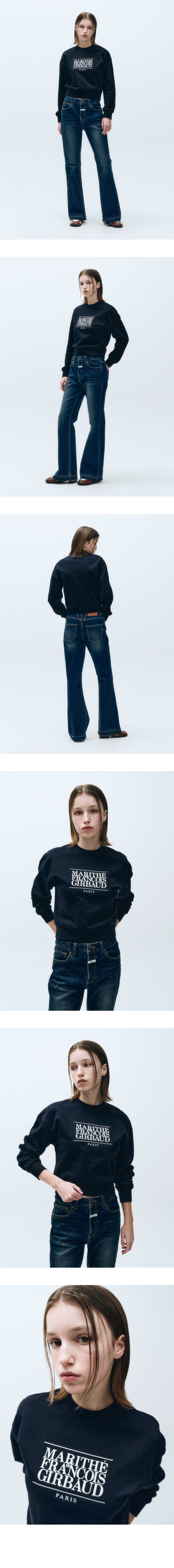W CLASSIC LOGO CROP SWEATSHIRT