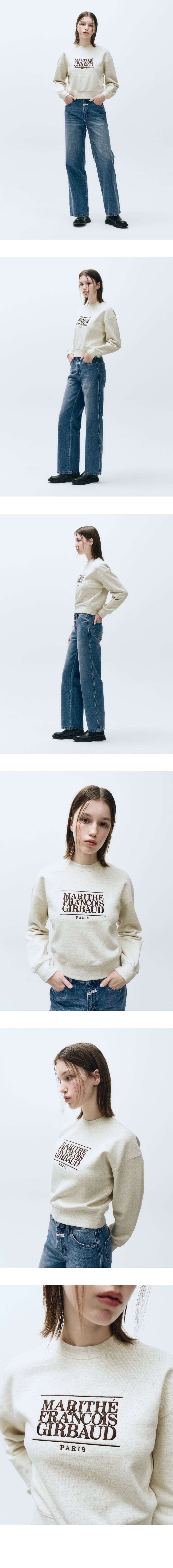 W CLASSIC LOGO CROP SWEATSHIRT