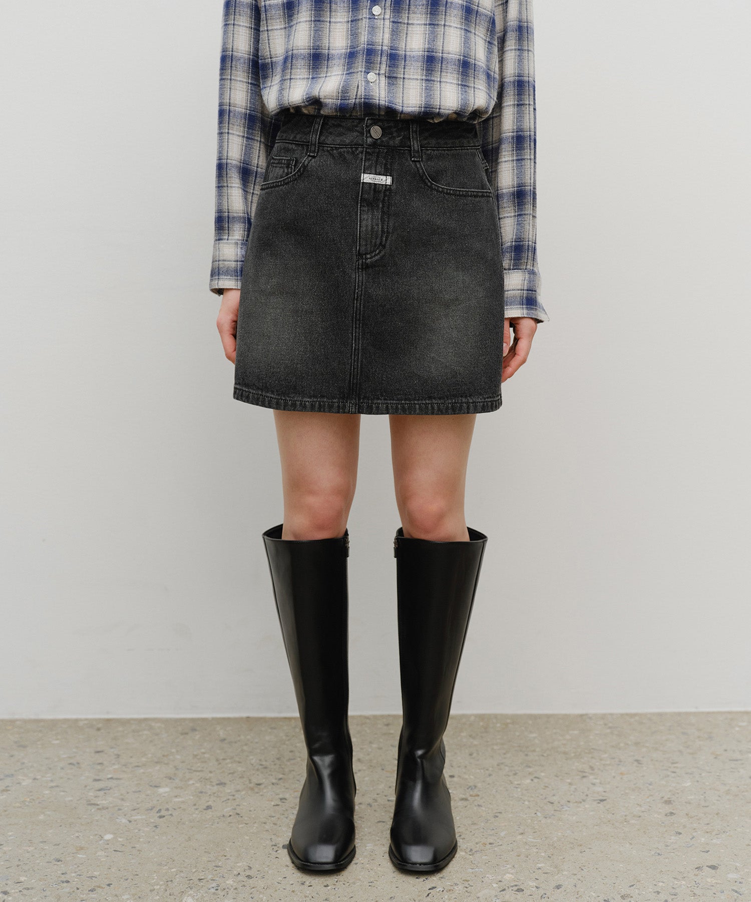 W DENIM MINI SKIRT