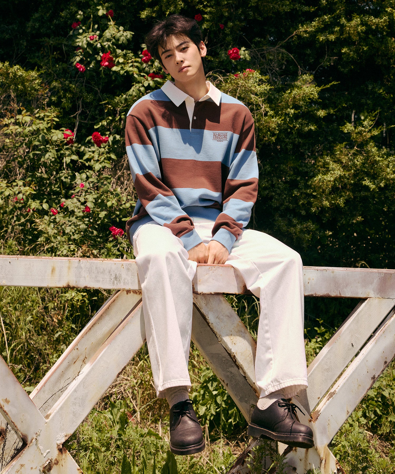 STRIPE RUGBY SWEATSHIRT