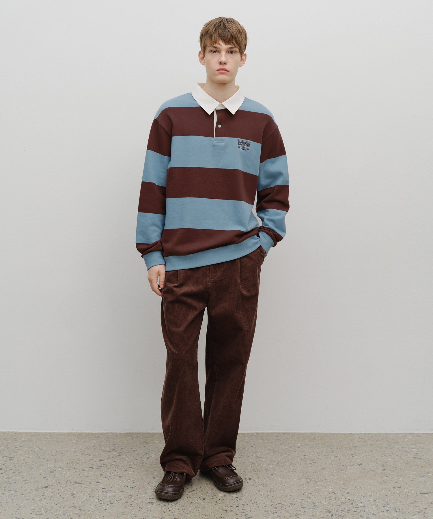 STRIPE RUGBY SWEATSHIRT