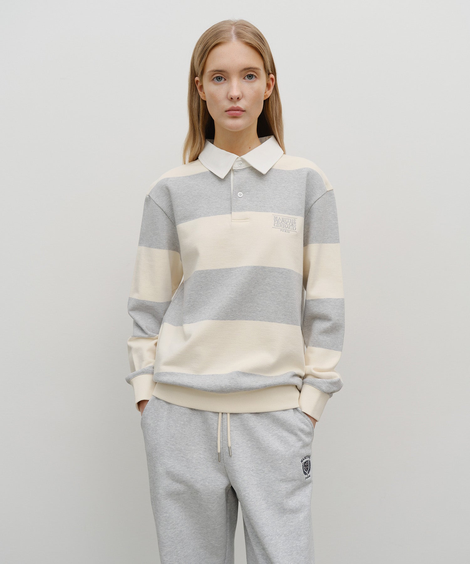 STRIPE RUGBY SWEATSHIRT