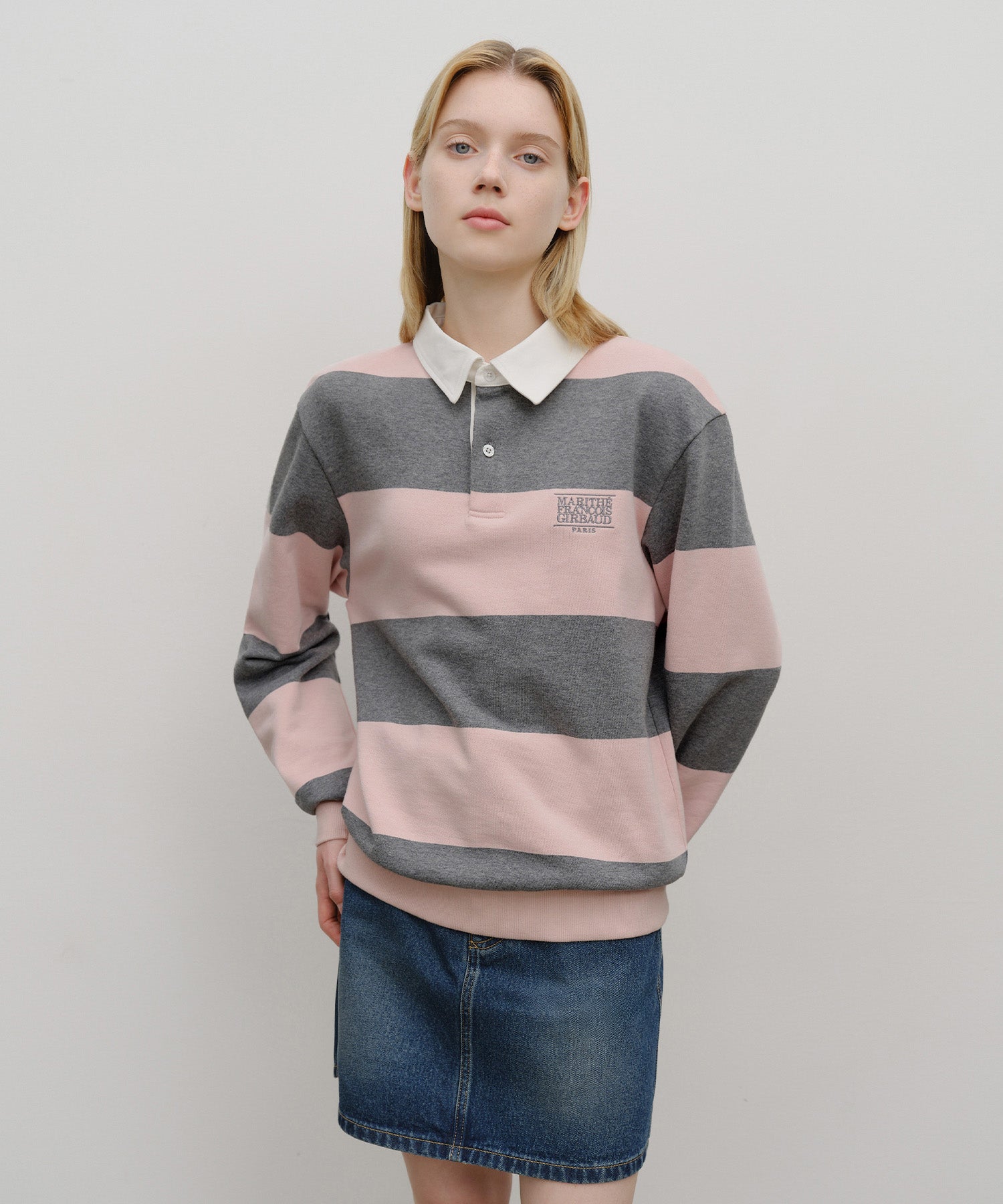 STRIPE RUGBY SWEATSHIRT
