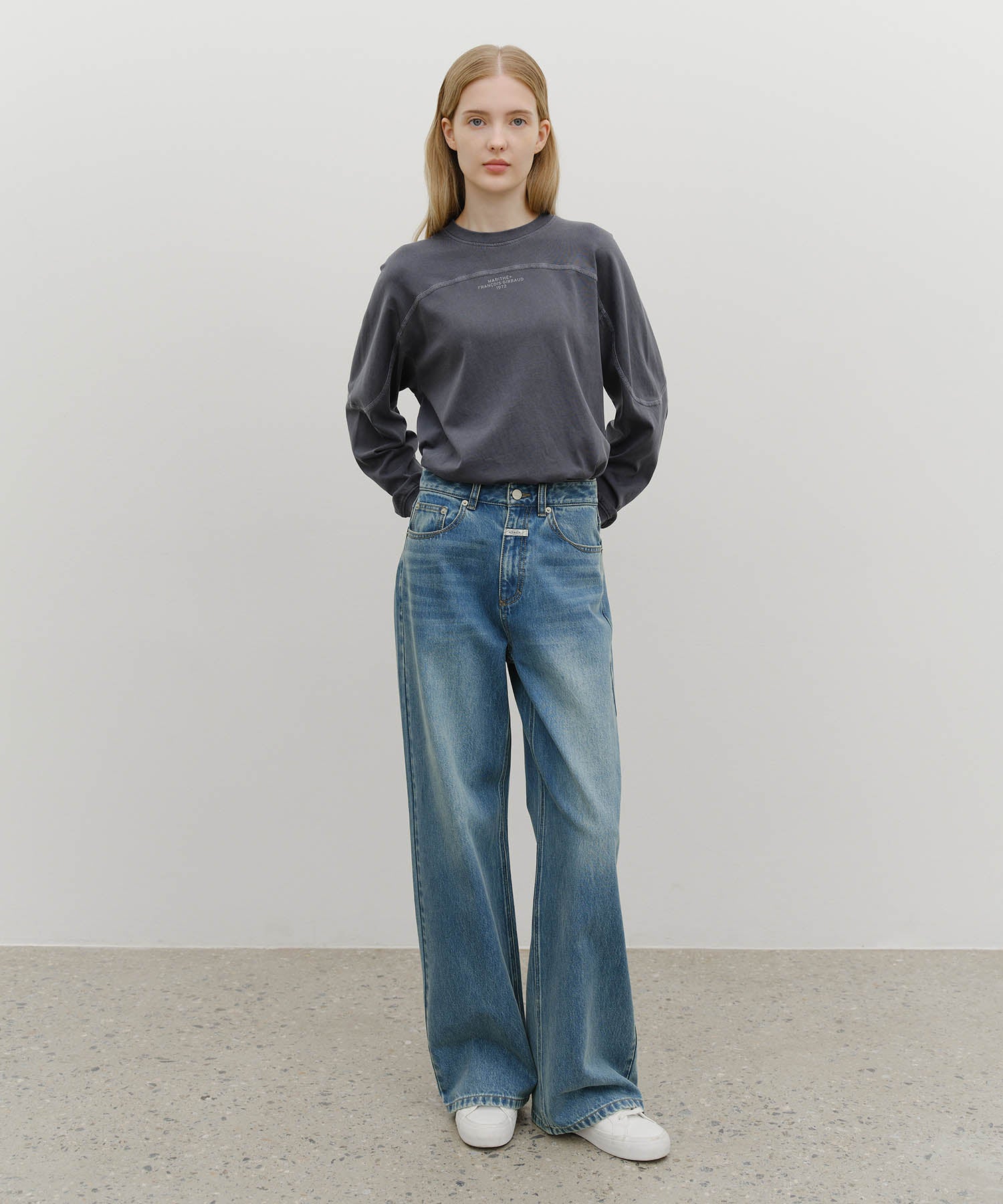 W WIDE DENIM PANTS