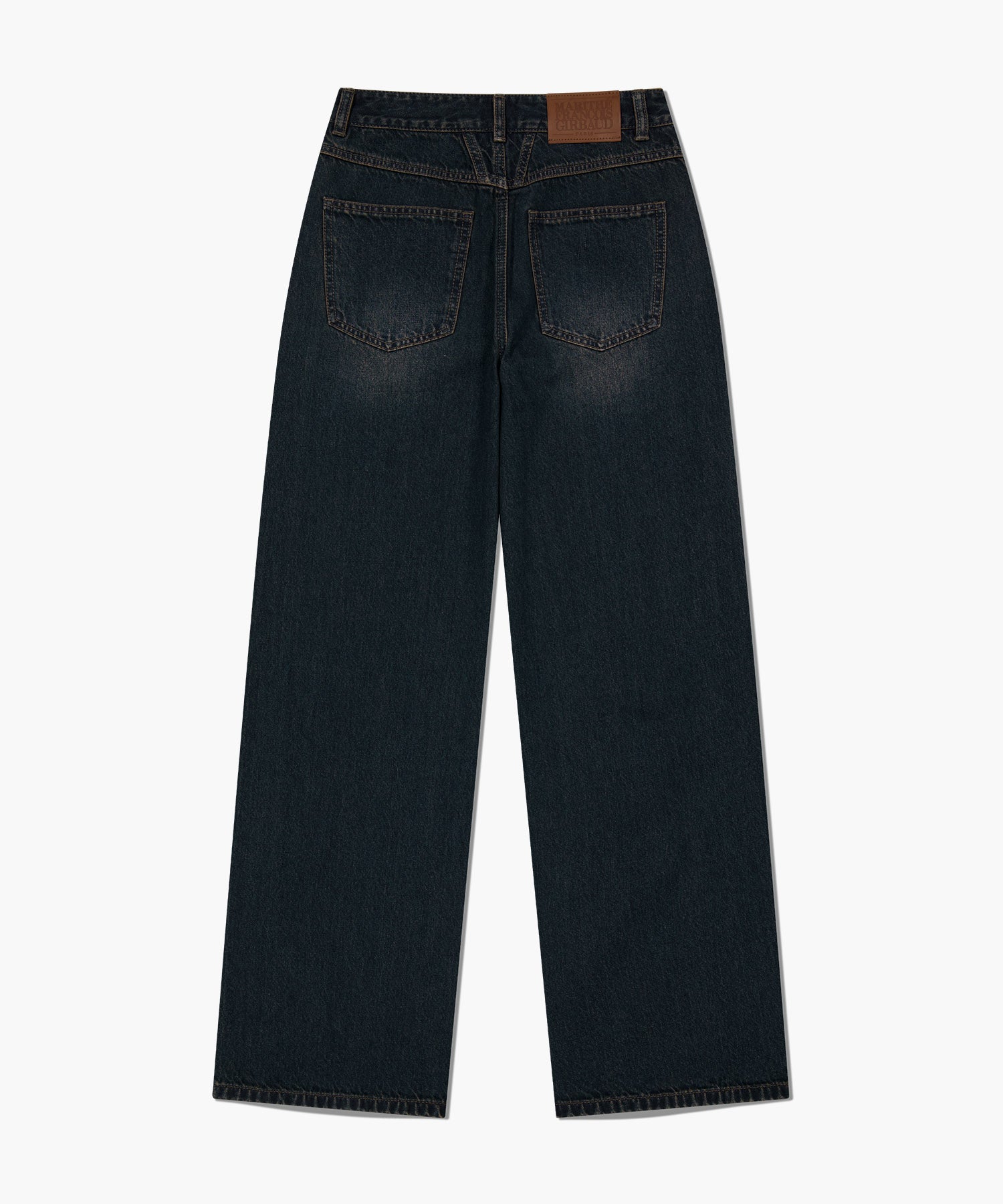 W VINTAGE WASHED DENIM PANTS
