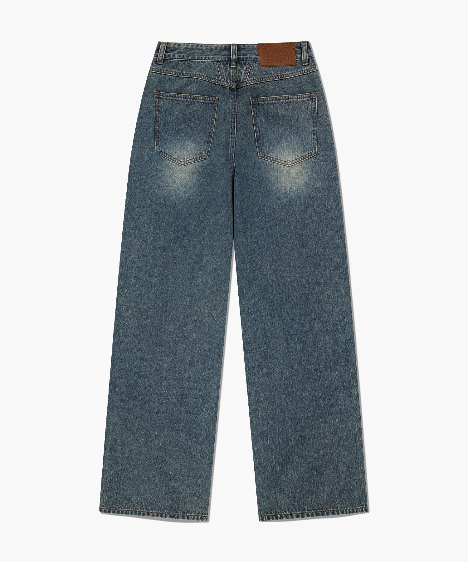 W VINTAGE WASHED DENIM PANTS