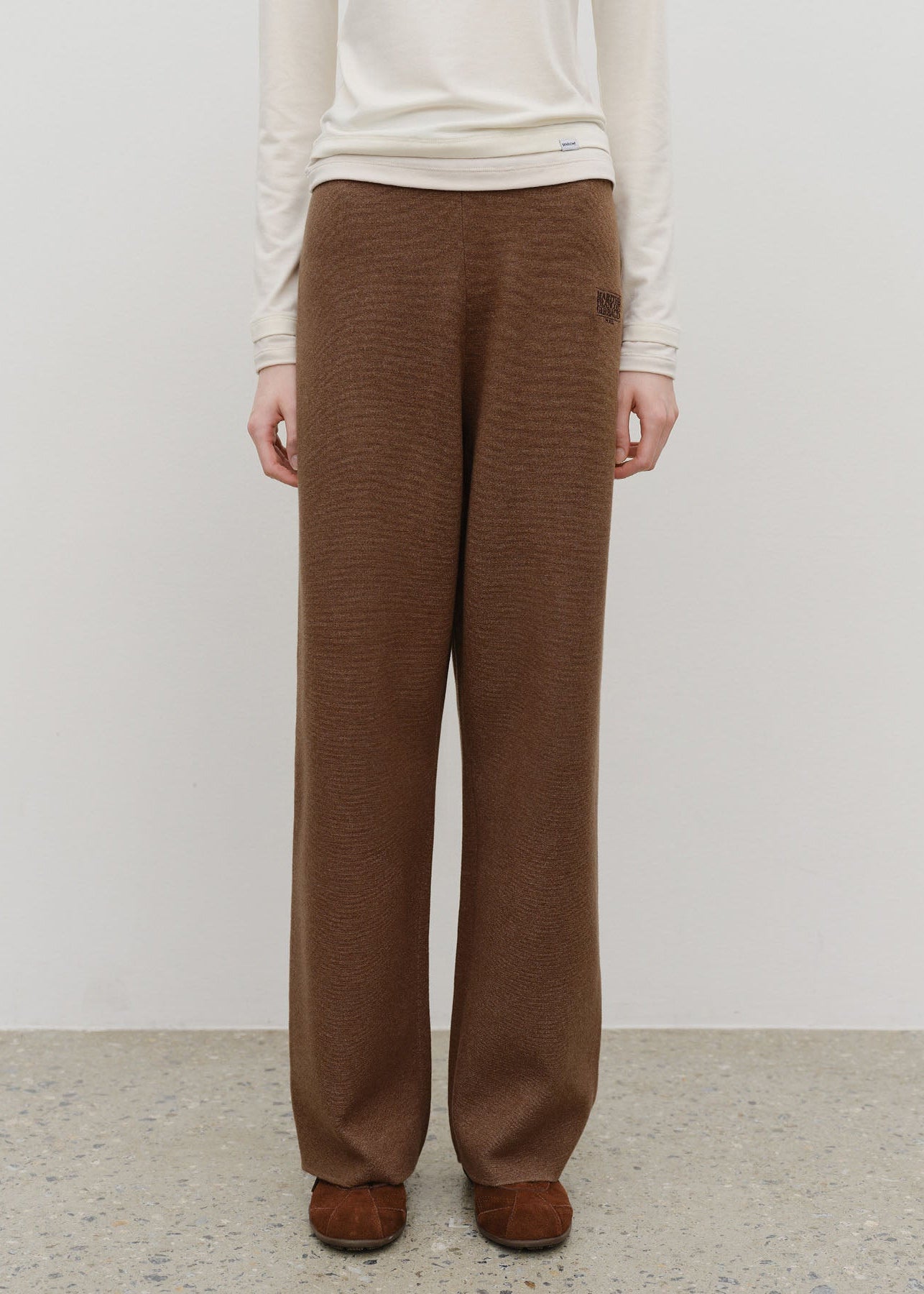 W CLASSIC LOGO KNIT PANTS