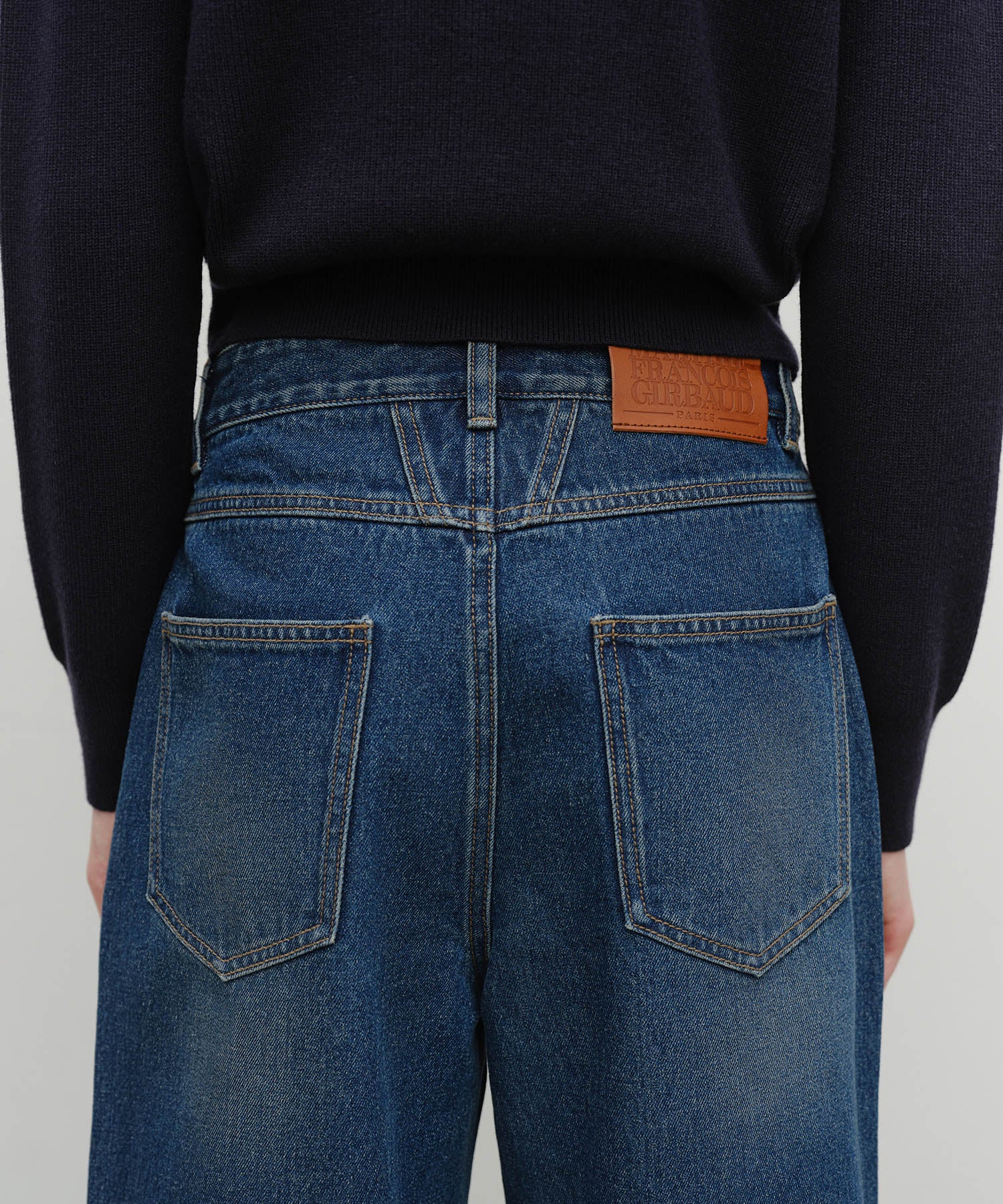 W SEMI-WIDE DENIM PANTS