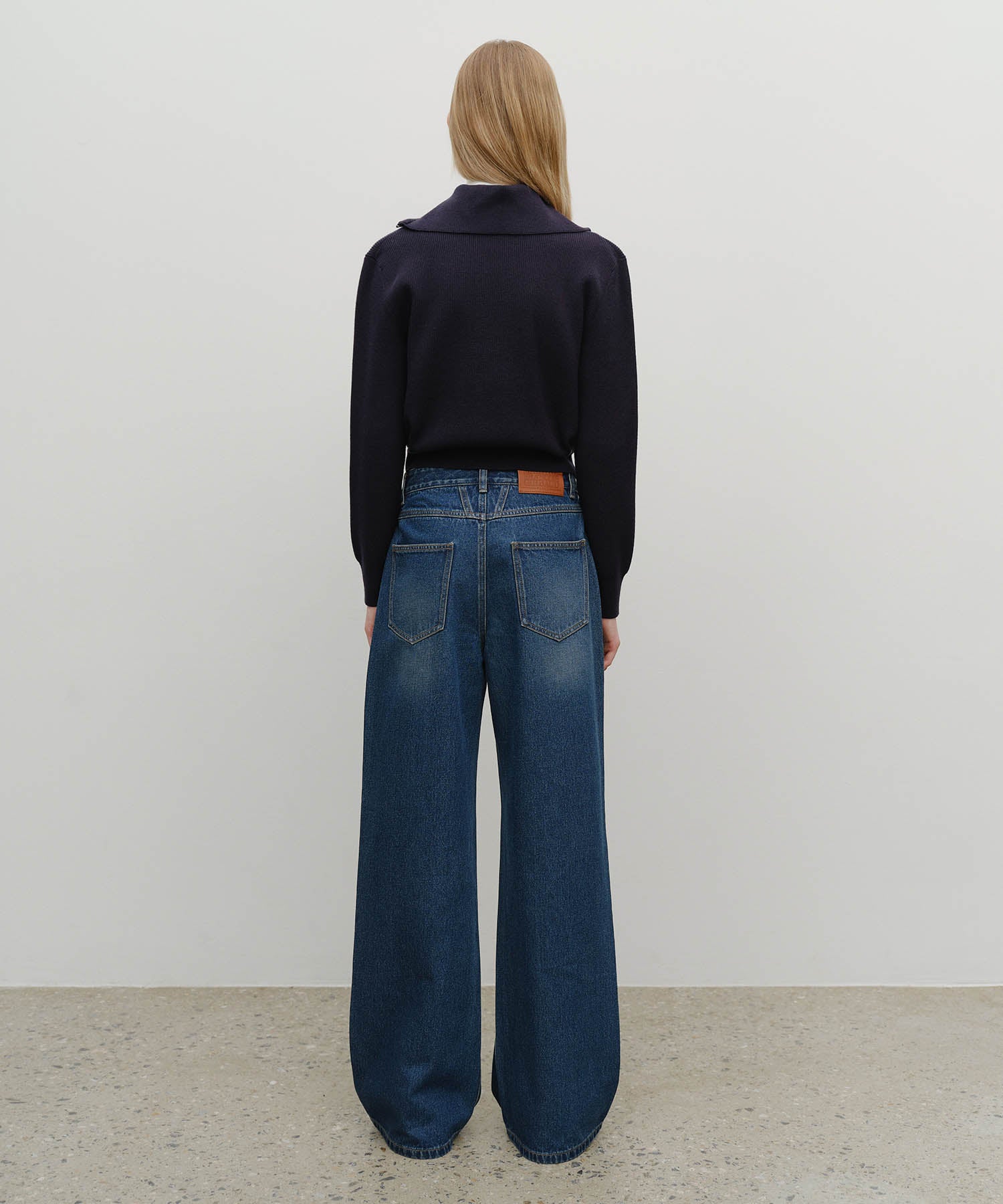 W SEMI-WIDE DENIM PANTS
