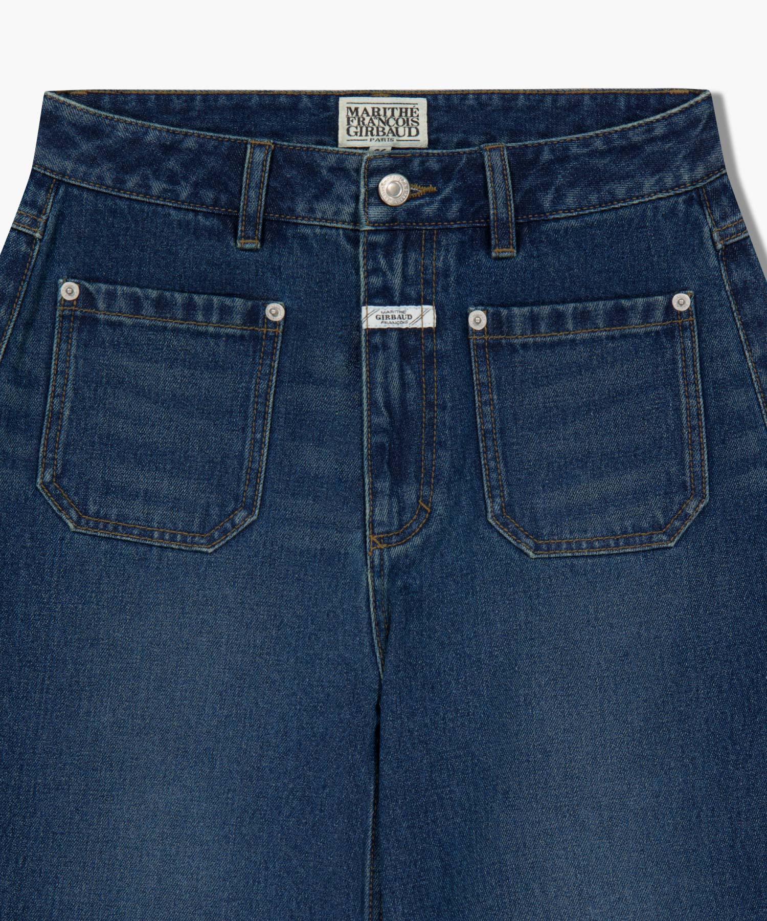 W SEMI-WIDE DENIM PANTS
