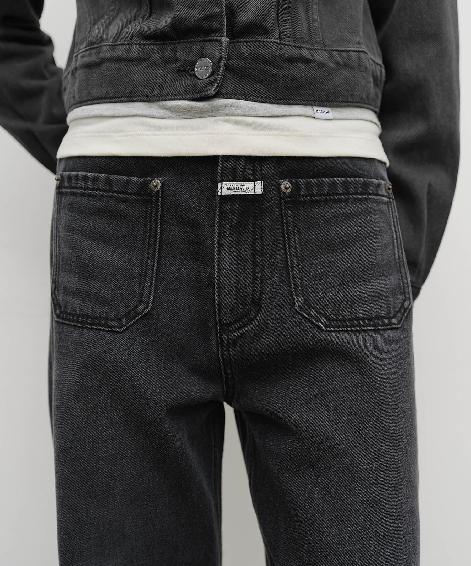 W SEMI-WIDE DENIM PANTS