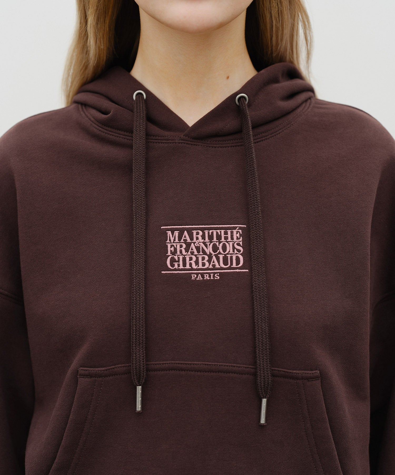 W SMALL CLASSIC LOGO CROP HOODIE