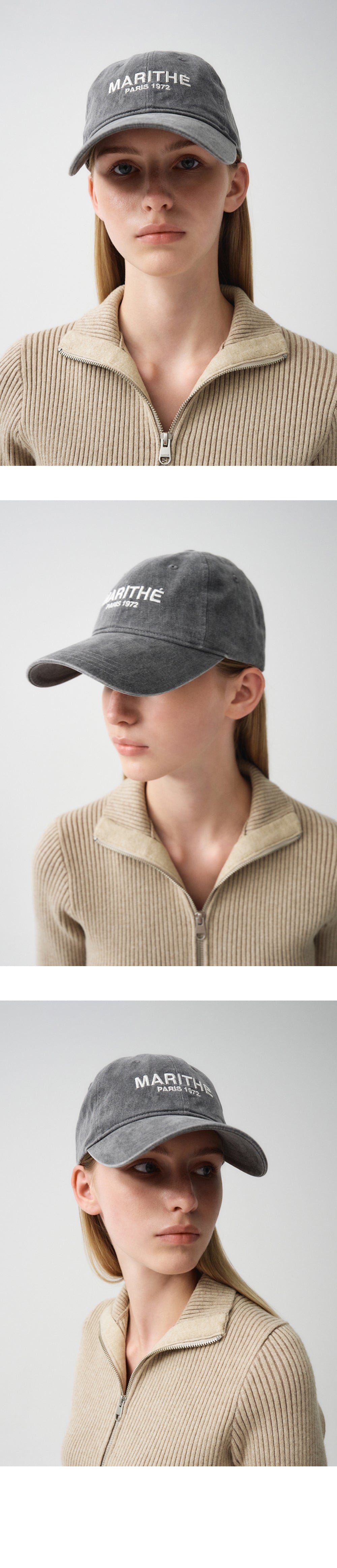 DENIM WASHING LOGO BALL CAP