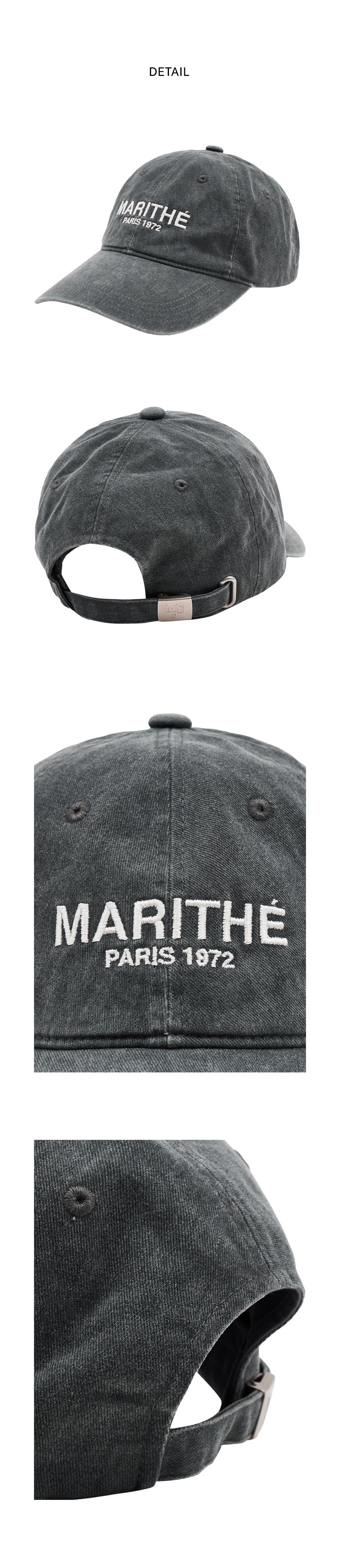 DENIM WASHING LOGO BALL CAP