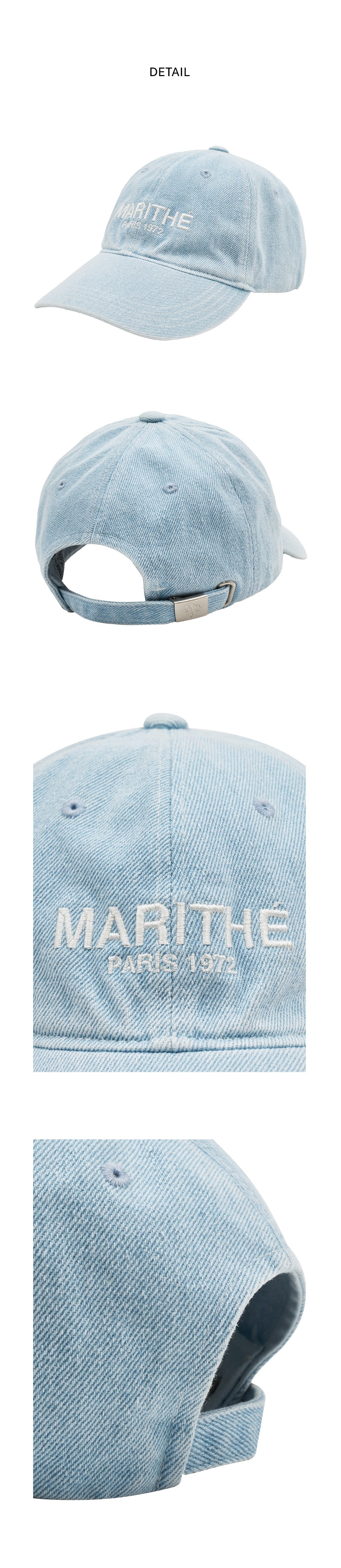 DENIM WASHING LOGO BALL CAP
