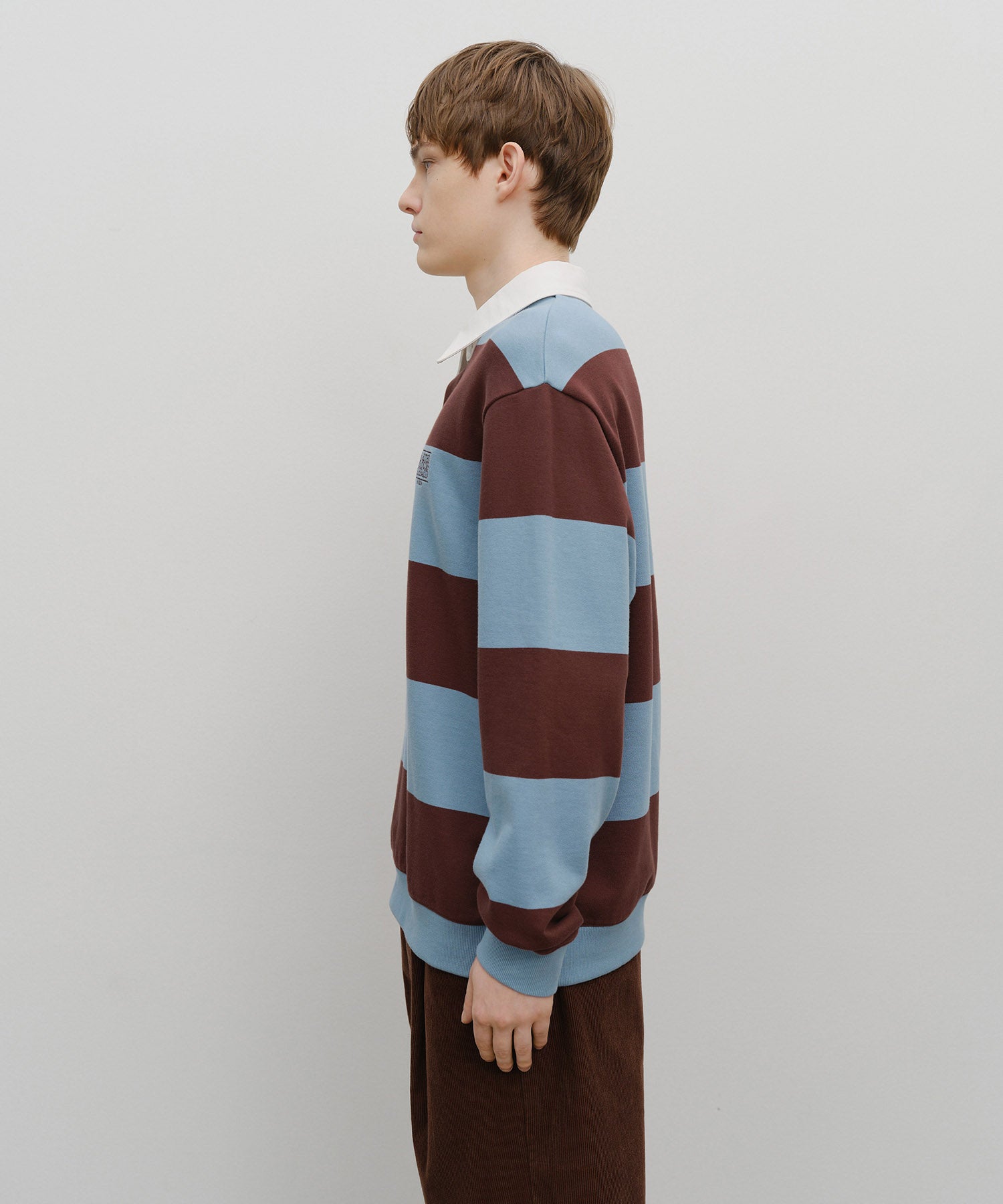 STRIPE RUGBY SWEATSHIRT