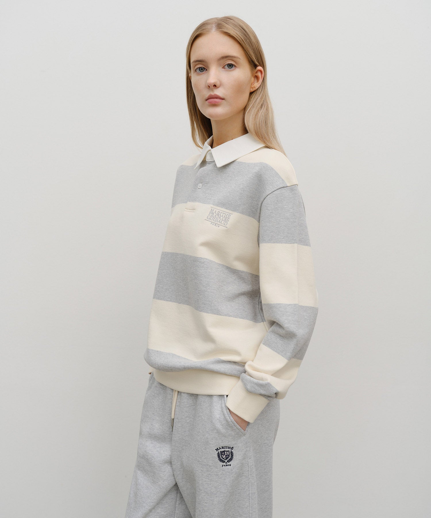 STRIPE RUGBY SWEATSHIRT
