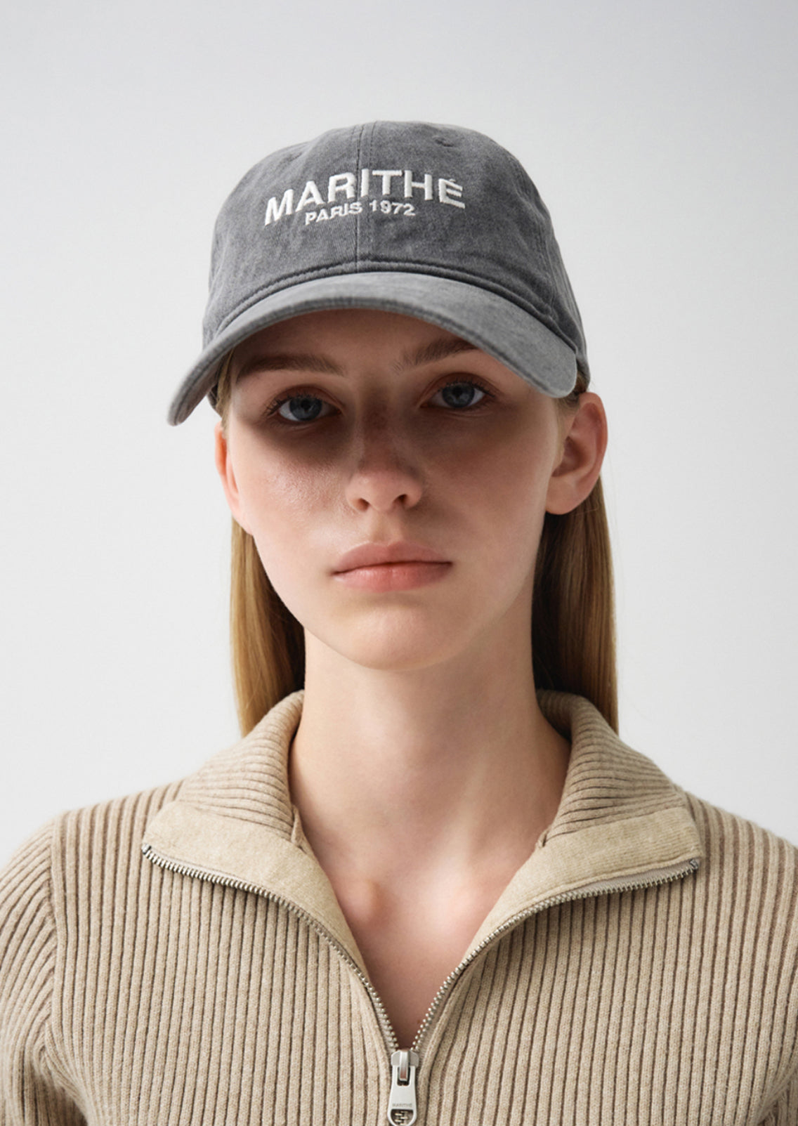 DENIM WASHING LOGO BALL CAP