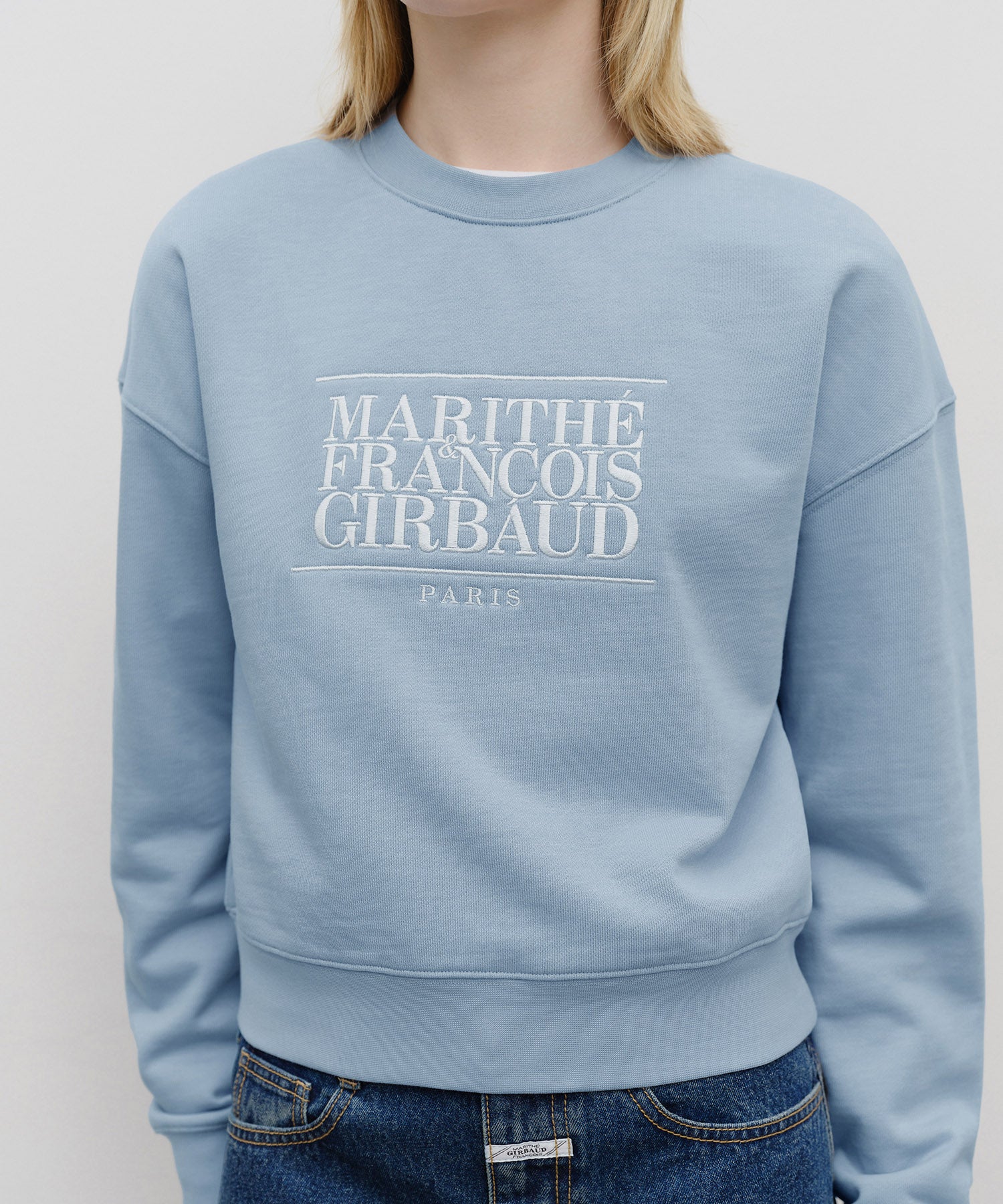 W CLASSIC LOGO CROP SWEATSHIRT